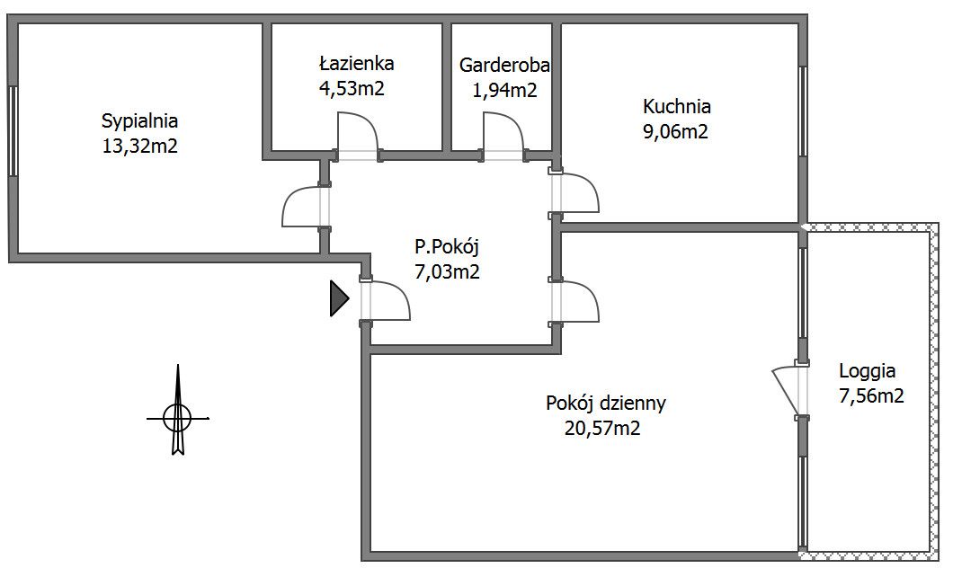 56,55 m² | 2+ (gabinet/3) | 8 MIN METRO STOKŁOSY